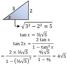 Tangent For Sum Of Double Angle Shortmath